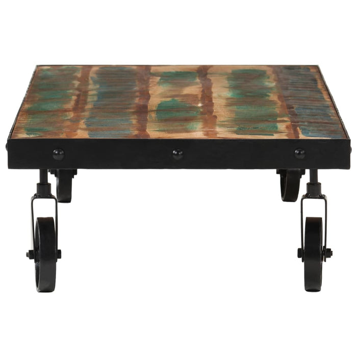 Măsuță de cafea cu roți, 100x55x26 cm, lemn masiv reciclat - WALTI WALTI