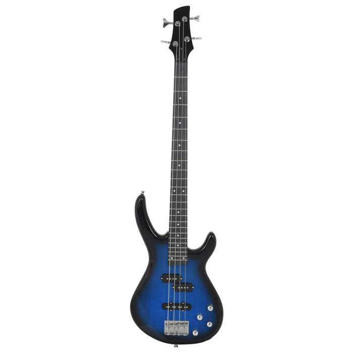 Chitara bass electrică începători, husă, albastru/negru 4/4 46" - WALTI WALTI