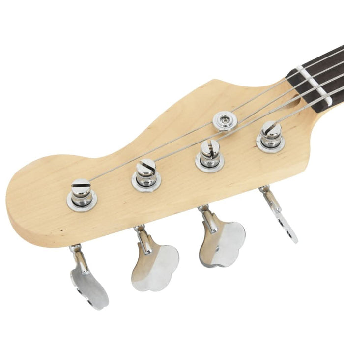 Chitara bass electrică începători, cu husă, maro/alb, 4/4 46" - WALTI WALTI