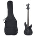 Chitara bass electrică începători, cu husă, negru, 4/4 46" - WALTI WALTI
