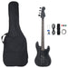Chitara bass electrică începători, cu husă, negru, 4/4 46" - WALTI WALTI