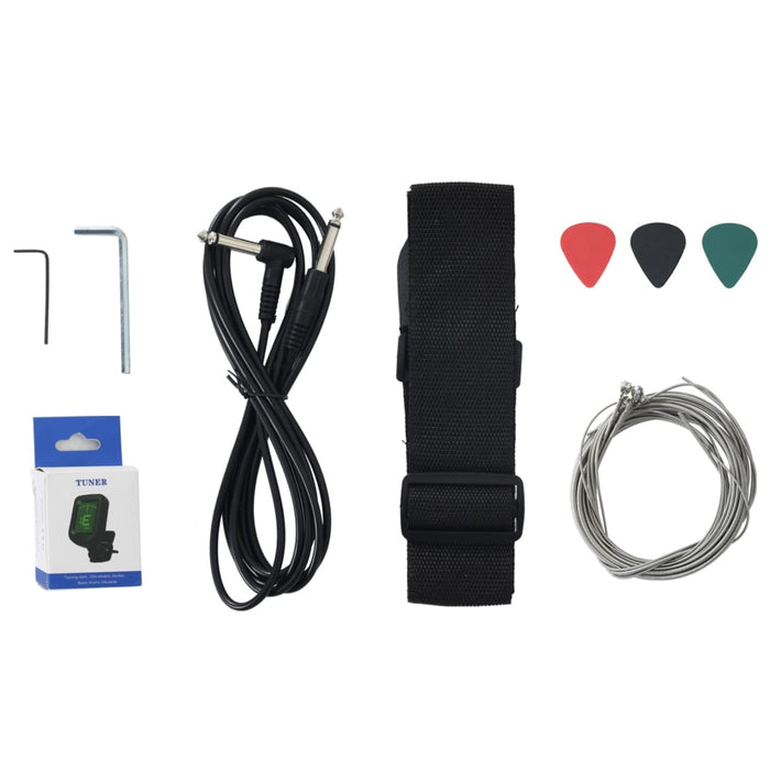 Chitara bass electrică începători, cu husă, negru, 4/4 46" - WALTI WALTI