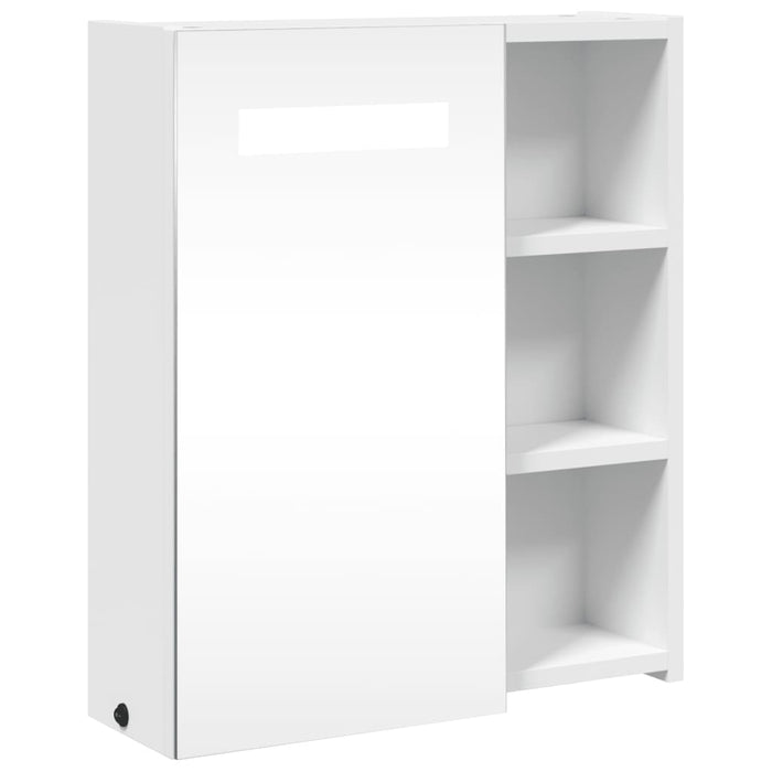 Dulap cu oglindă de baie cu lumină LED, alb, 45x13x52 cm - WALTI WALTI