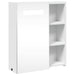 Dulap cu oglindă de baie cu lumină LED, alb, 45x13x52 cm - WALTI WALTI