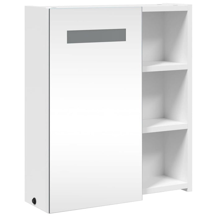 Dulap cu oglindă de baie cu lumină LED, alb, 45x13x52 cm - WALTI WALTI