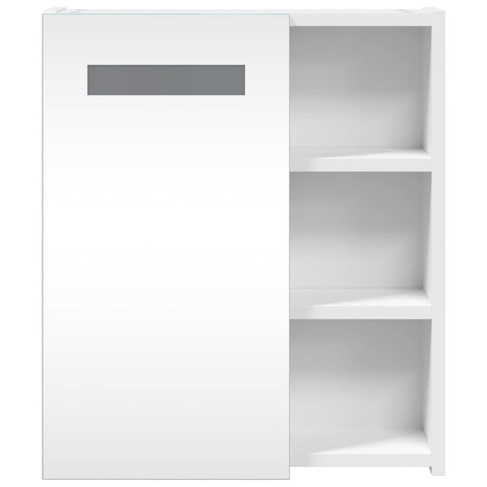 Dulap cu oglindă de baie cu lumină LED, alb, 45x13x52 cm - WALTI WALTI