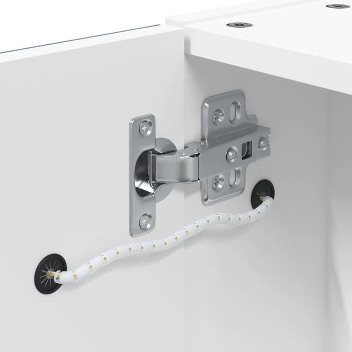 Dulap cu oglindă de baie cu lumină LED, alb, 45x13x52 cm - WALTI WALTI
