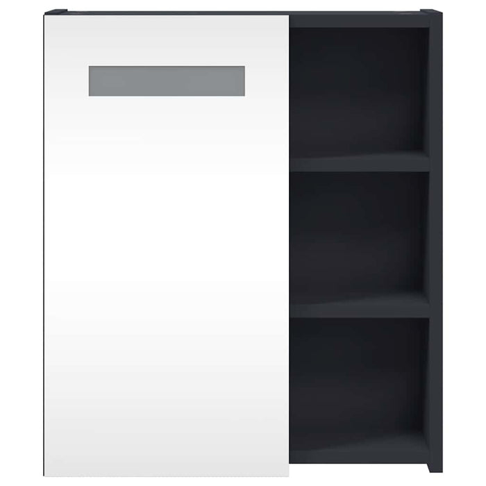 Dulap cu oglindă de baie cu lumină LED, gri, 45x13x52 cm - WALTI WALTI