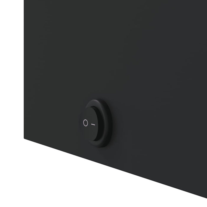 Dulap cu oglindă de baie cu LED, negru, 45x13x52 cm - WALTI WALTI