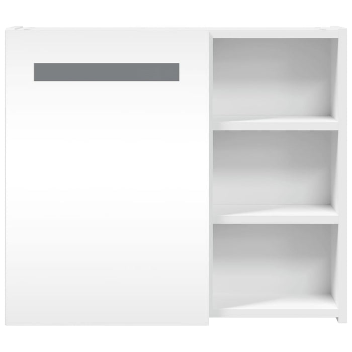 Dulap cu oglindă de baie cu lumină LED, alb, 60x13x52 cm - WALTI WALTI