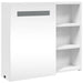 Dulap cu oglindă de baie cu lumină LED, alb, 60x13x52 cm - WALTI WALTI