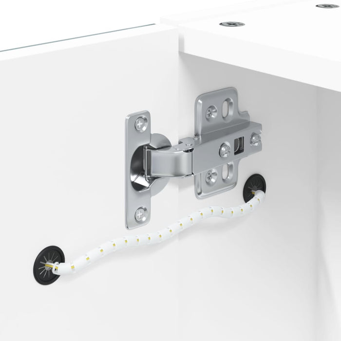 Dulap cu oglindă de baie cu lumină LED, alb, 60x13x52 cm - WALTI WALTI