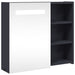 Dulap cu oglindă de baie cu lumină LED, gri, 60x13x52 cm - WALTI WALTI