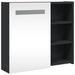 Dulap cu oglindă de baie cu LED, negru, 60x13x52 cm - WALTI WALTI