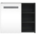 Dulap cu oglindă de baie cu LED, negru, 60x13x52 cm - WALTI WALTI
