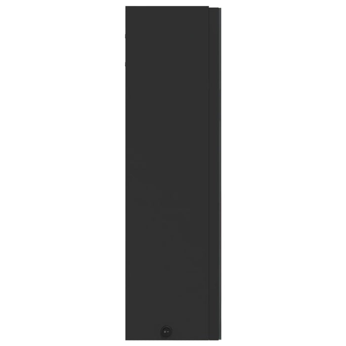 Dulap cu oglindă de baie cu LED, negru, 60x13x52 cm - WALTI WALTI