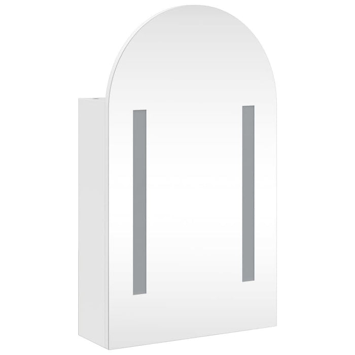 Dulap cu oglindă de baie cu LED, alb, 42x13x70 cm, arcuit - WALTI WALTI