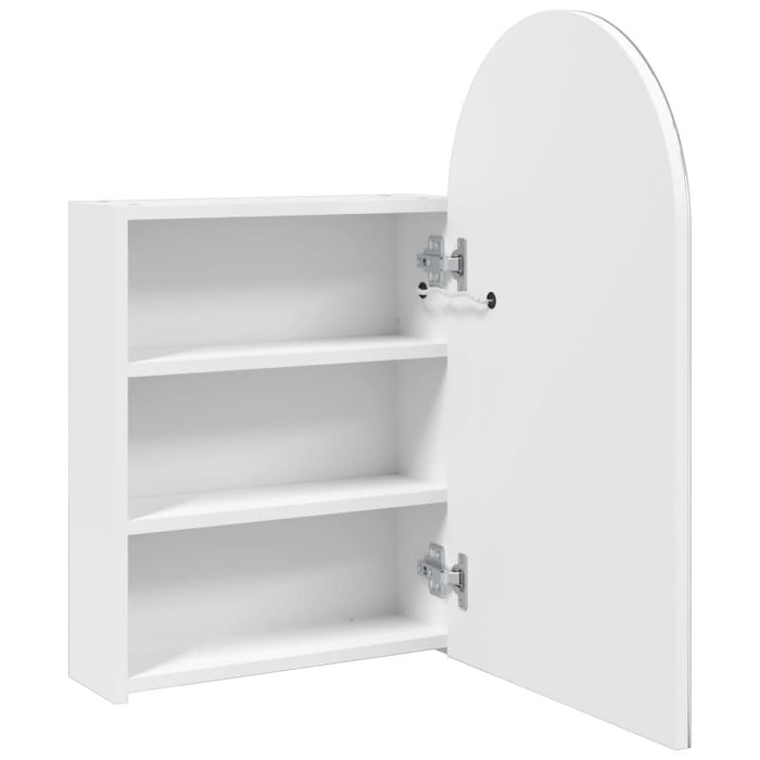 Dulap cu oglindă de baie cu LED, alb, 42x13x70 cm, arcuit - WALTI WALTI