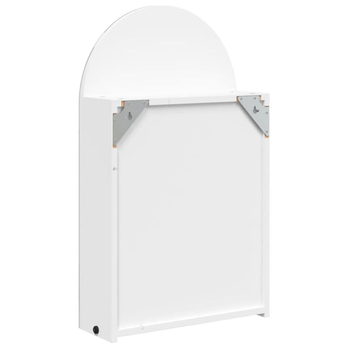 Dulap cu oglindă de baie cu LED, alb, 42x13x70 cm, arcuit - WALTI WALTI