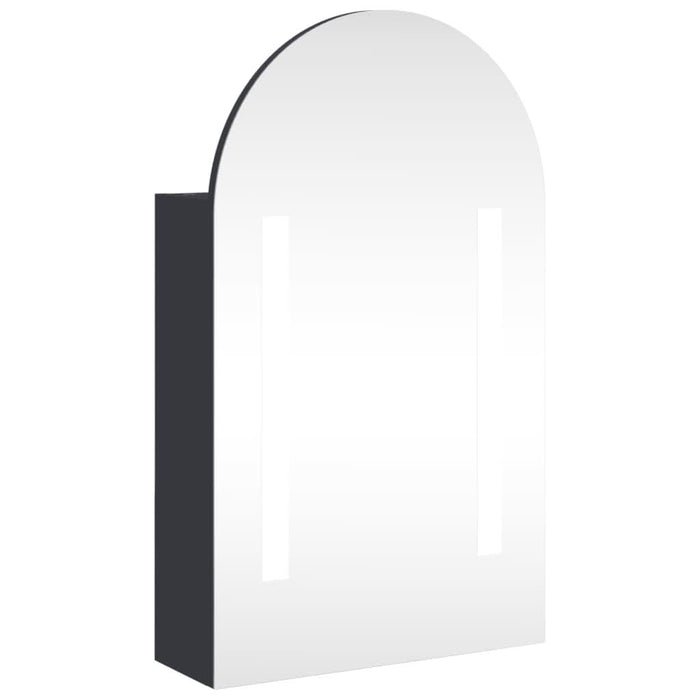 Dulap cu oglindă de baie cu LED, gri, 42x13x70 cm, arcuit - WALTI WALTI