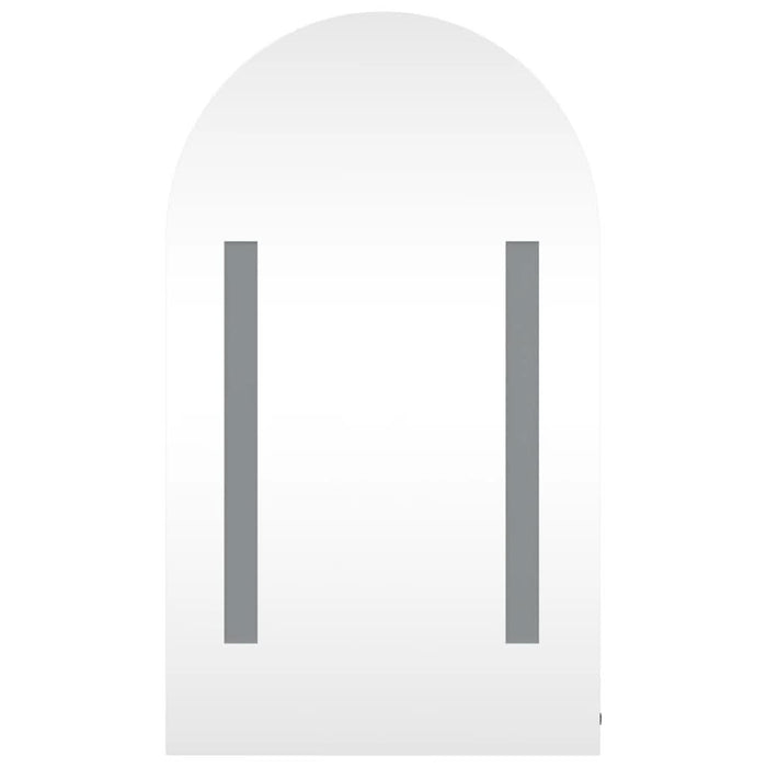 Dulap cu oglindă de baie cu LED, gri, 42x13x70 cm, arcuit - WALTI WALTI