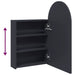 Dulap cu oglindă de baie cu LED, gri, 42x13x70 cm, arcuit - WALTI WALTI
