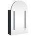 Dulap cu oglindă de baie cu LED, negru, 42x13x70 cm, arcuit - WALTI WALTI
