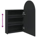 Dulap cu oglindă de baie cu LED, negru, 42x13x70 cm, arcuit - WALTI WALTI