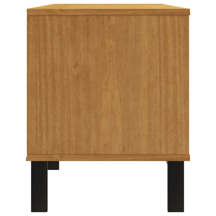 Comodă TV cu ușă din sticlă „FLAM” 158x40x50 cm, lemn masiv pin - WALTI WALTI