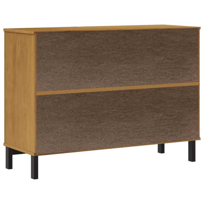 Servantă cu ușă din sticlă „FLAM”, 110x40x80 cm, lemn masiv pin - WALTI WALTI