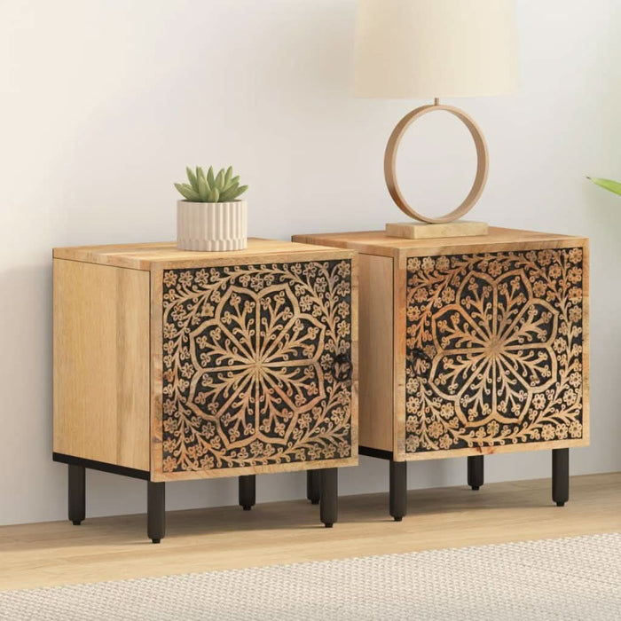 Noptiere, 2 buc., 40x33x46 cm, lemn masiv de acacia - WALTI WALTI