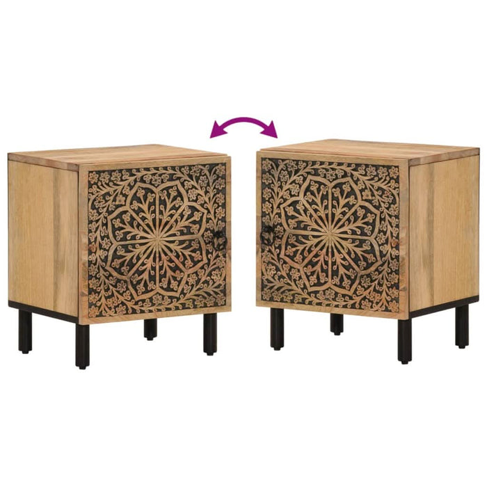 Noptiere, 2 buc., 40x33x46 cm, lemn masiv de acacia - WALTI WALTI