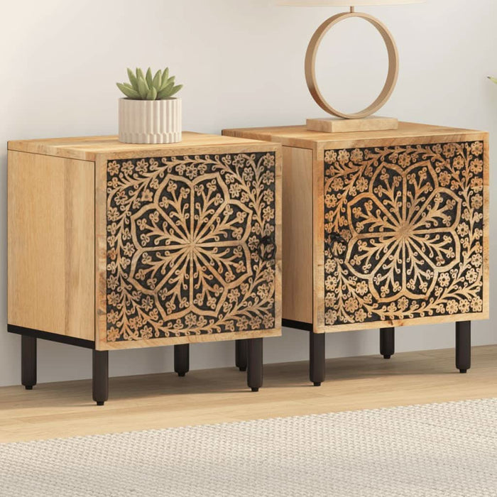 Noptiere, 2 buc., 40x33x46 cm, lemn masiv de acacia - WALTI WALTI