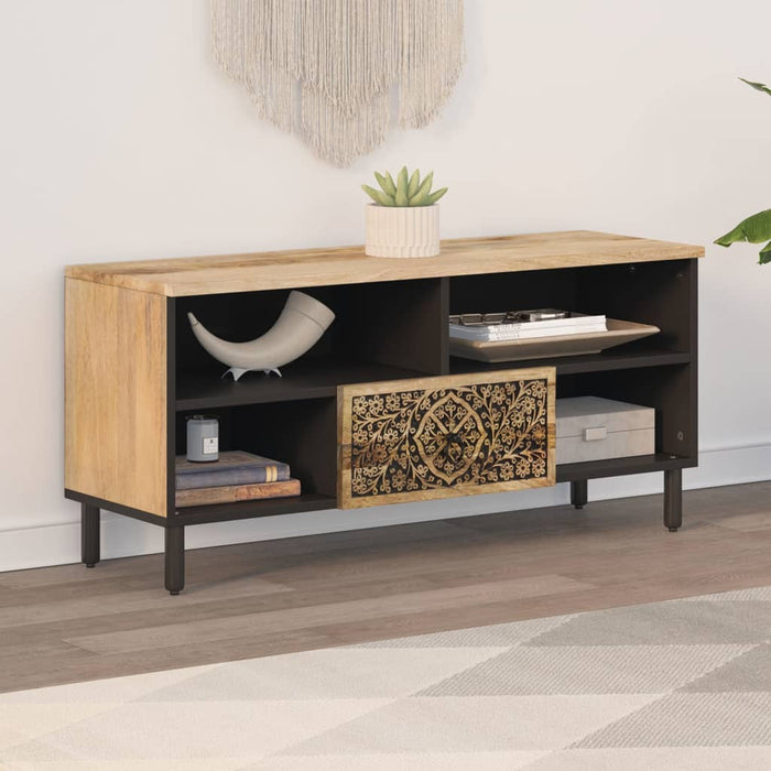 Comodă TV, 100x33x46 cm, lemn masiv de mango WALTI