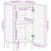 Dulap lateral, 40x33x75 cm, lemn masiv de mango - WALTI WALTI