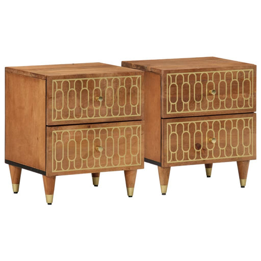 Noptiere, 2 buc., 40x33x46 cm, lemn masiv de acacia - WALTI WALTI