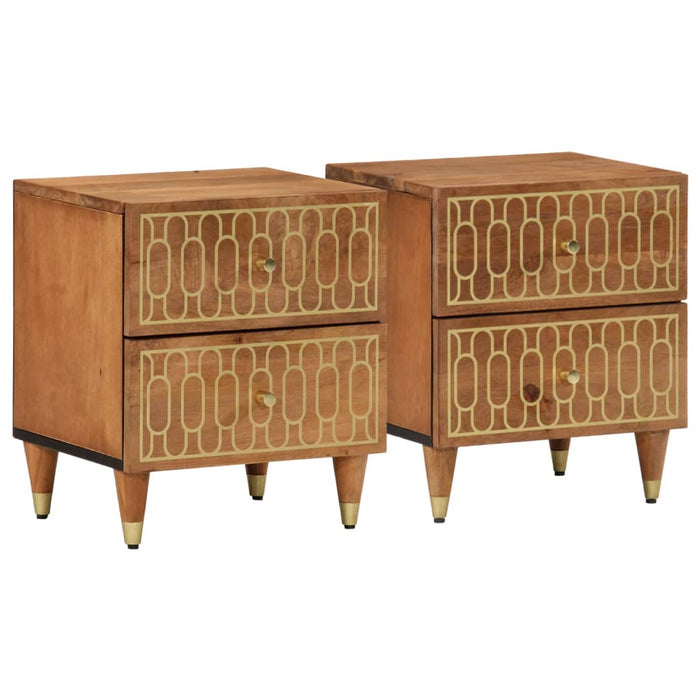 Noptiere, 2 buc., 40x33x46 cm, lemn masiv de acacia - WALTI WALTI