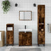 Set mobilier de baie, 2 piese, stejar fumuriu, lemn prelucrat - WALTI WALTI