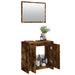Set mobilier de baie, 2 piese, stejar fumuriu, lemn prelucrat - WALTI WALTI