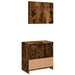 Set mobilier de baie, 2 piese, stejar fumuriu, lemn prelucrat - WALTI WALTI