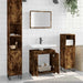 Set mobilier de baie, 2 piese, stejar fumuriu, lemn prelucrat - WALTI WALTI