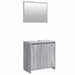 Set mobilier de baie, 2 piese, gri sonoma, lemn prelucrat - WALTI WALTI