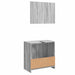 Set mobilier de baie, 2 piese, gri sonoma, lemn prelucrat - WALTI WALTI