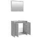 Set mobilier de baie, 2 piese, gri sonoma, lemn prelucrat - WALTI WALTI