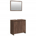 Set mobilier de baie, 2 piese, stejar maro, lemn prelucrat - WALTI WALTI