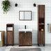 Set mobilier de baie, 2 piese, stejar maro, lemn prelucrat - WALTI WALTI