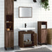 Set mobilier de baie, 2 piese, stejar maro, lemn prelucrat - WALTI WALTI