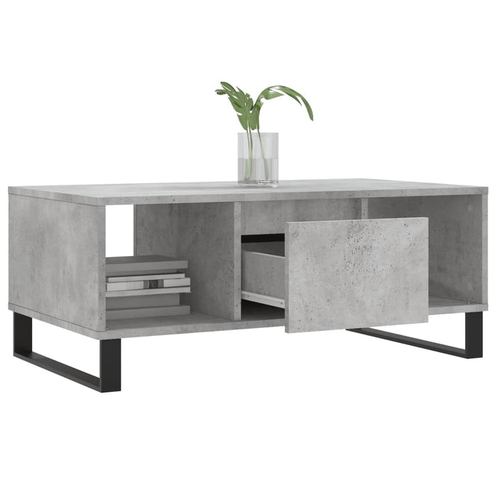 Măsuță de cafea, gri beton, 90x50x36,5 cm, lemn compozit - WALTI WALTI