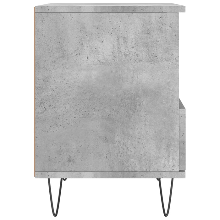 Noptieră, gri beton, 40x35x50 cm, lemn compozit - WALTI WALTI