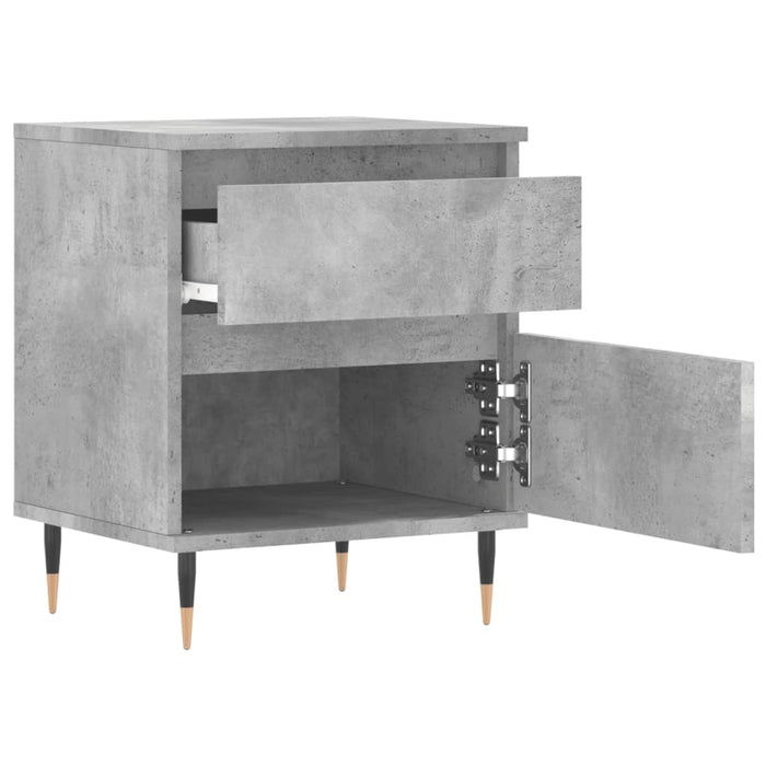 Noptiere, 2 buc., gri beton, 40x35x50 cm, lemn compozit - WALTI WALTI